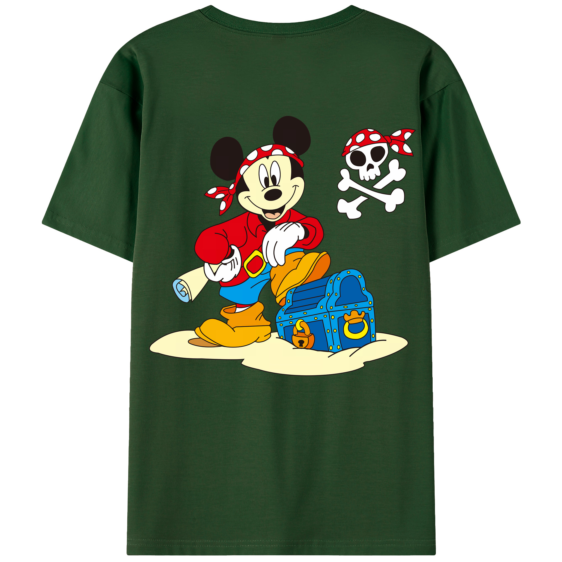 （画像用） ミッキーマウス Mickey Mouse 綿100％半袖Tシャツ（背面プリント）